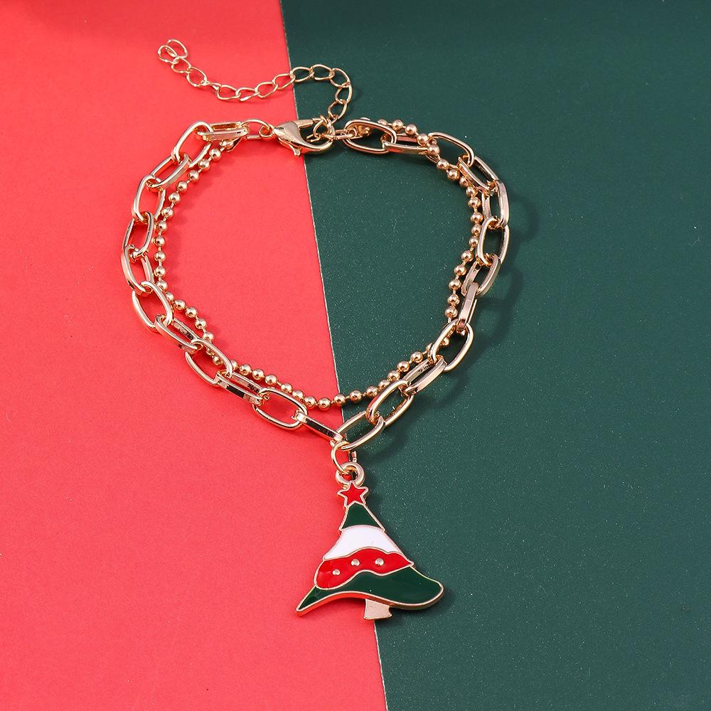 Europäisches & Amerikanisches Weihnachts-Schmuckarmband: Weihnachtsmann & Baum Design