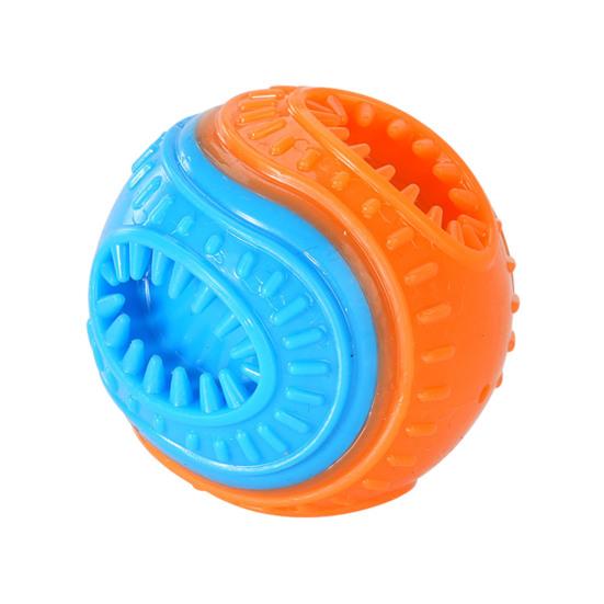 Dog Food Leakage Chew Ball Bite Resistant Pet Treat Dispensing Squeaky Toy Puppy Teething Interactive Boredom Enrichment