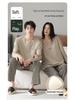 2025 New Couple's Pure Cotton Striped Pajama Set - Long Sleeve for Spring and Autumn