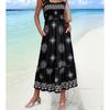 Summer new printed halter dress and beach long dress