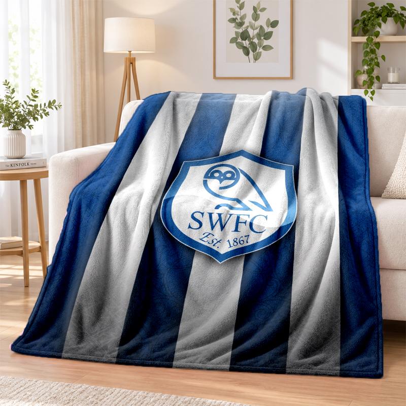 Sheffield Wednesday Printed Flannel Blanket Warm Comfort Bed Throw For Indoor Home Decoration
