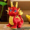 Adorable 2024 Chinese Zodiac Dragon Plush Toy Pp Cotton Stuffed Mascot Red