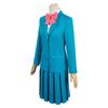 Kimi Ni Todoke Kuronuma Sawako Cosplay Costume, Blue School Uniform with Pink Bow for Anime Fans & Halloween Parties