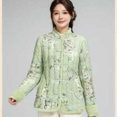 Neue Winterjacke im chinesischen Stil, verdickt, Nationalbaumwolle, neu, Retro-Schnalle, mit Samt gefüttert, vielseitig