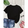 European Size Womens Black Casual T Shirt