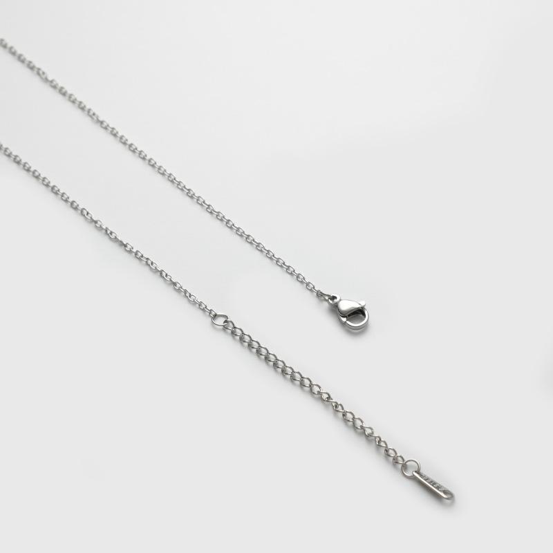 Stainless Steel Alphabet Pendant Necklace - 45cm