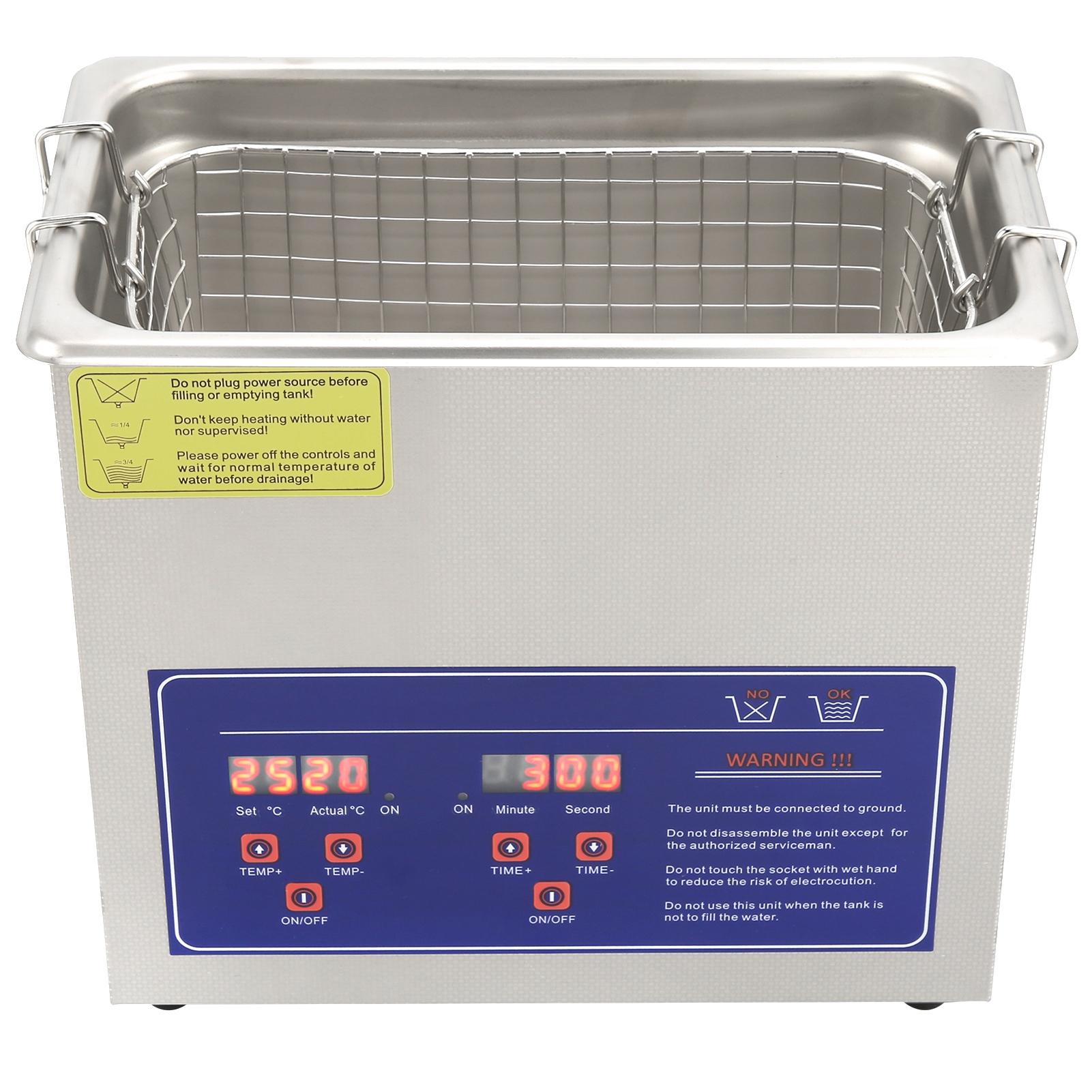 Ultrasonic Cleaner with Heater Stainless Steel Timer Industrial Grade Machine PS‑20A