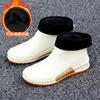 New Rain Shoes Men's and Women's Fashion Water Shoes Cotton Non-slip Rain Boots Short Adult Waterproof Outdoor Boots