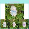 Adorable Soft Plush Sheep Keychain Doll Super Soft Short Plush Toy Animal