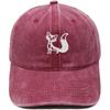 Tegneserie ræv broderet baseballkasket vasket retro dad hat til mænd og kvinder afslappet udendørskasket