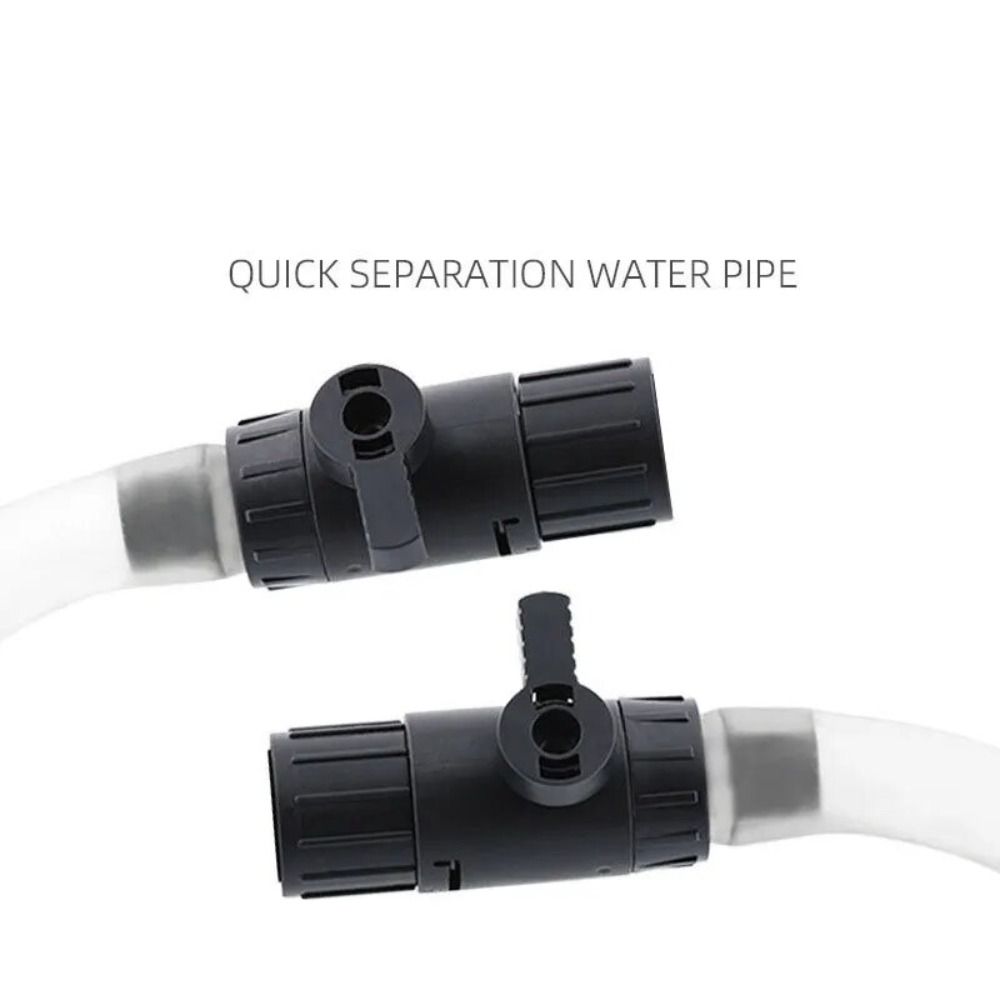 Plastic Double Tap Quick Release Connector Black Water Control Valve Hoses Connector  Aquarium
