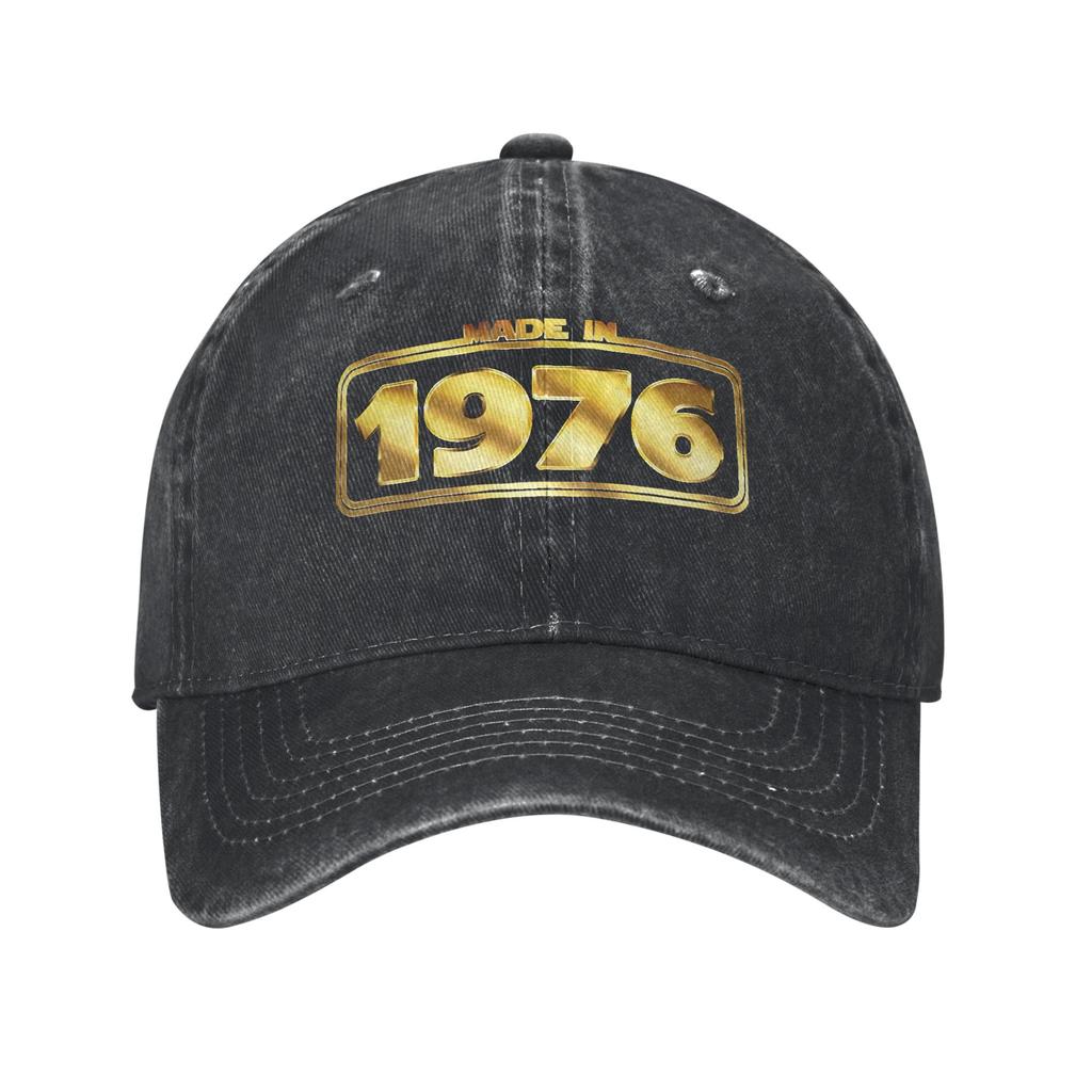 Mężczyźni Kobiety Urodzeni w 1976 roku vintage wiek 50 lat zabawny 50. urodziny Czapka Akcesoria Czapka z daszkiem Vintage Snapback Hat