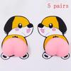 1/5 Pairs 3D Solid Silica Gel Phone Decoration Wall Stickers Refrigerator Anti-Collision Decals Creative Cartoon Car Sticker