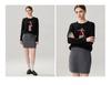 Women's Elegant Autumn 2026 Embroidered Cashmere Sweater - Round Neck, Loose Fit, Slimming and Warm Base Layer