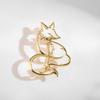 Hollowed-out Fox Brooch, High-end, Exquisite and Fashionable Suit Sweater Accessory, Elegant and Individual Brooch