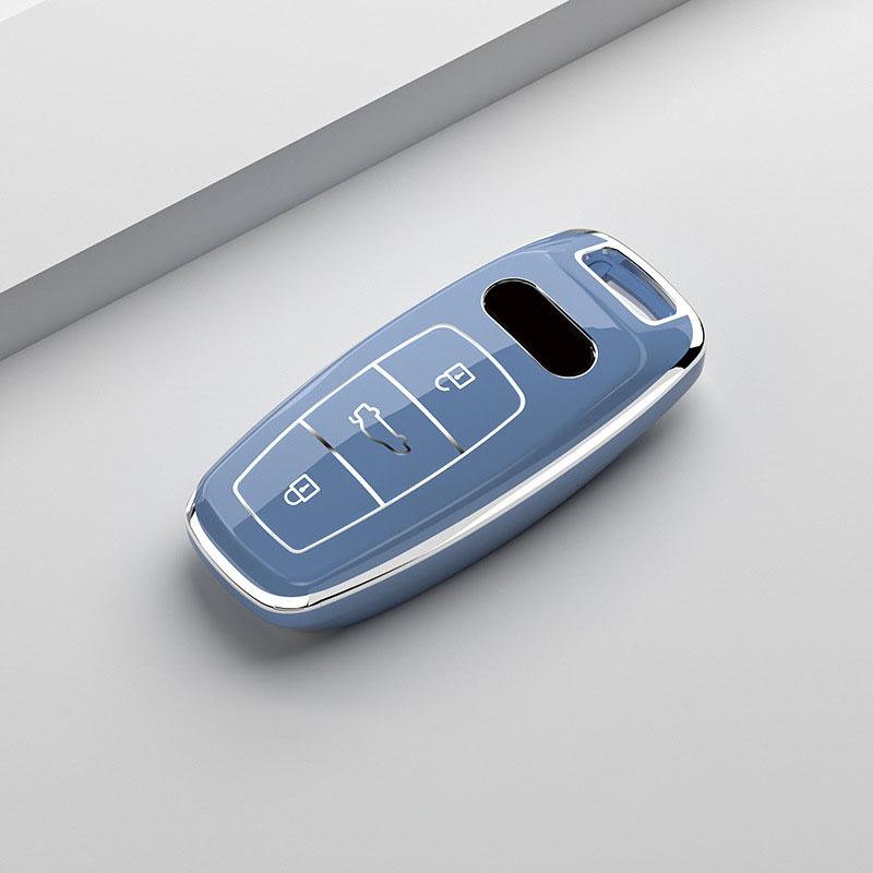 TPU Auto Fernbedienung Schlüsselhülle Abdeckung Schale Schlüsselanhänger für A6 A7 A8 E-tron Q5 Q7 Q8 C8 D5 Schutzhalter Auto Keyless Zubehör