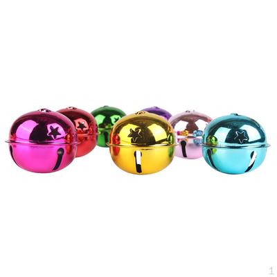 20pcs 40mm Colored Bells DIY Christmas Decoration Pendants Jewelry Crafts