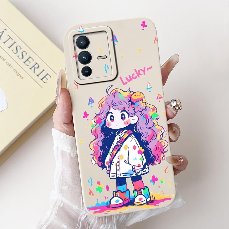 Fashion Panda Cover For Vivo V23 5G Case V2130 V2303 Soft Silicone TPU Fundas Phone Cases For Vivo V 23 V23 5G Back Cover Bumper