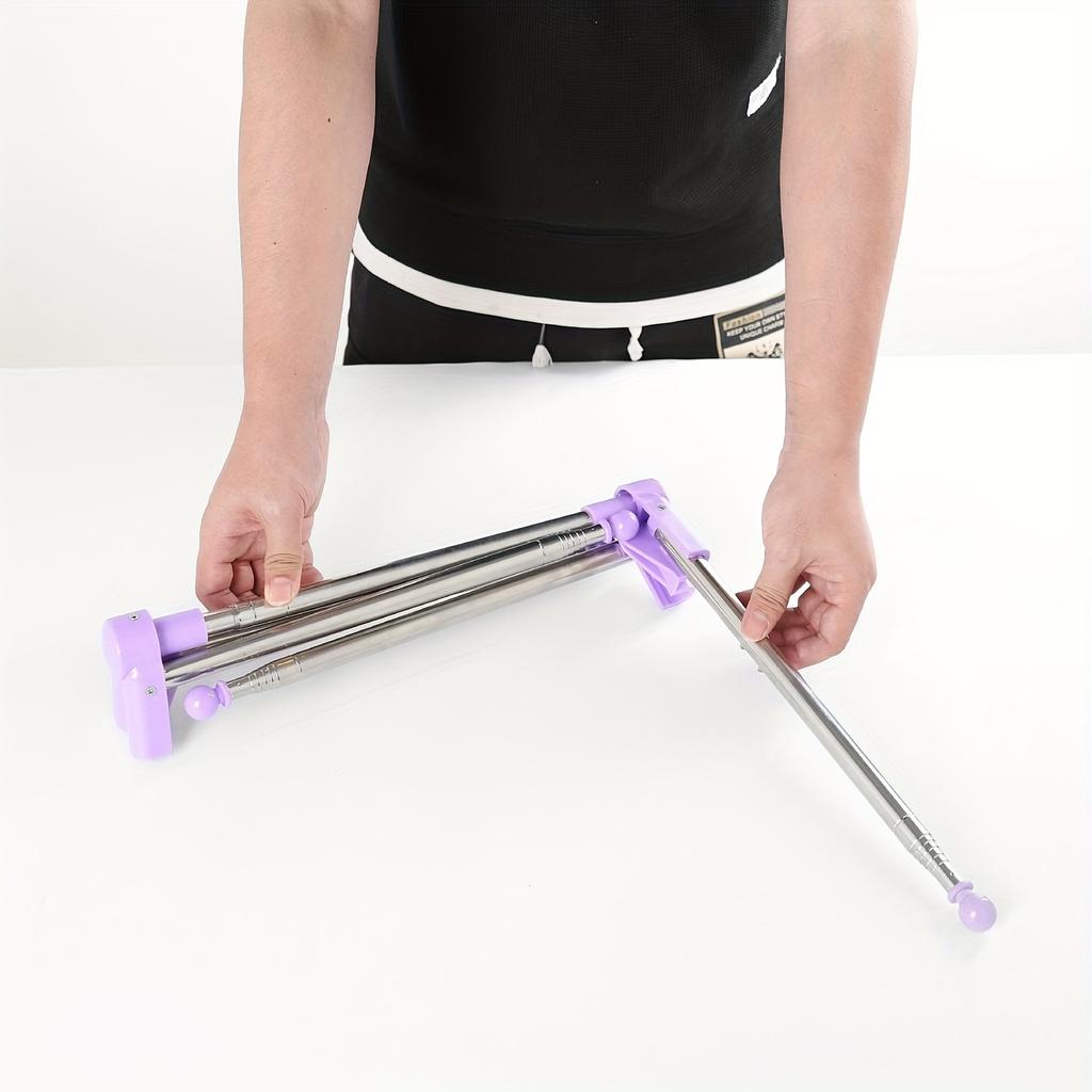 Multi-Functional Portable Clothes Hanger Extendable Foldable Metal Rack, Suitable for Home, Laundry, Camping, and Travel
