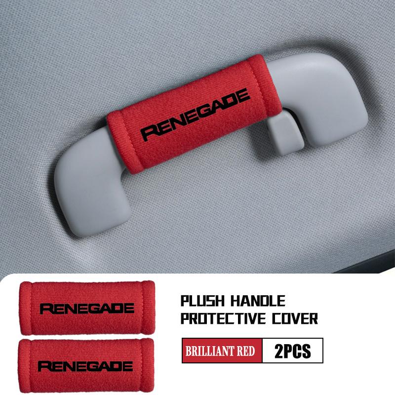 For Jeep Car Interior Suede Roof Handle Plush Protective Cover Auto Accessories Cherokee Patriot Liberty Wrangler JK JL AKX1