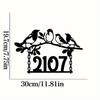 Exquisite Tailored Bird Nest Metal Surname Sign Black Iron Wall Art Pre-Pasted Detachable Reusable Home Decor