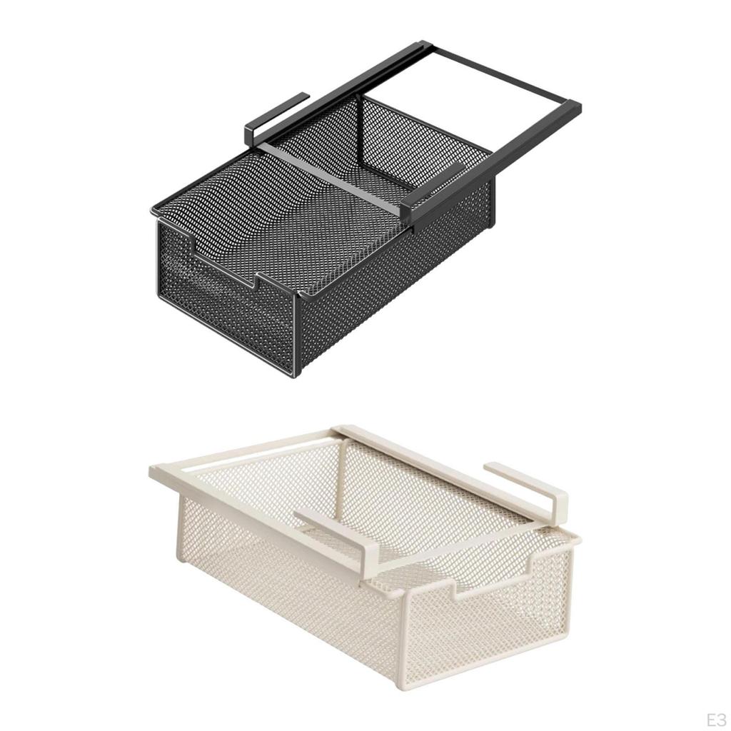 Hängender Ausziehbarer Schubladenkorb Drahtregal Organizer Robust Tragbar unter Schrank
