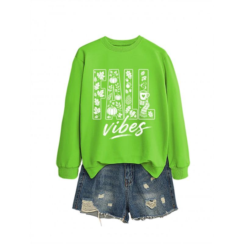 Womens Oversized Cotton Hoodie Sweatshirt Fall Print Graphic Loose Fit Long Sleeve Crew Neck