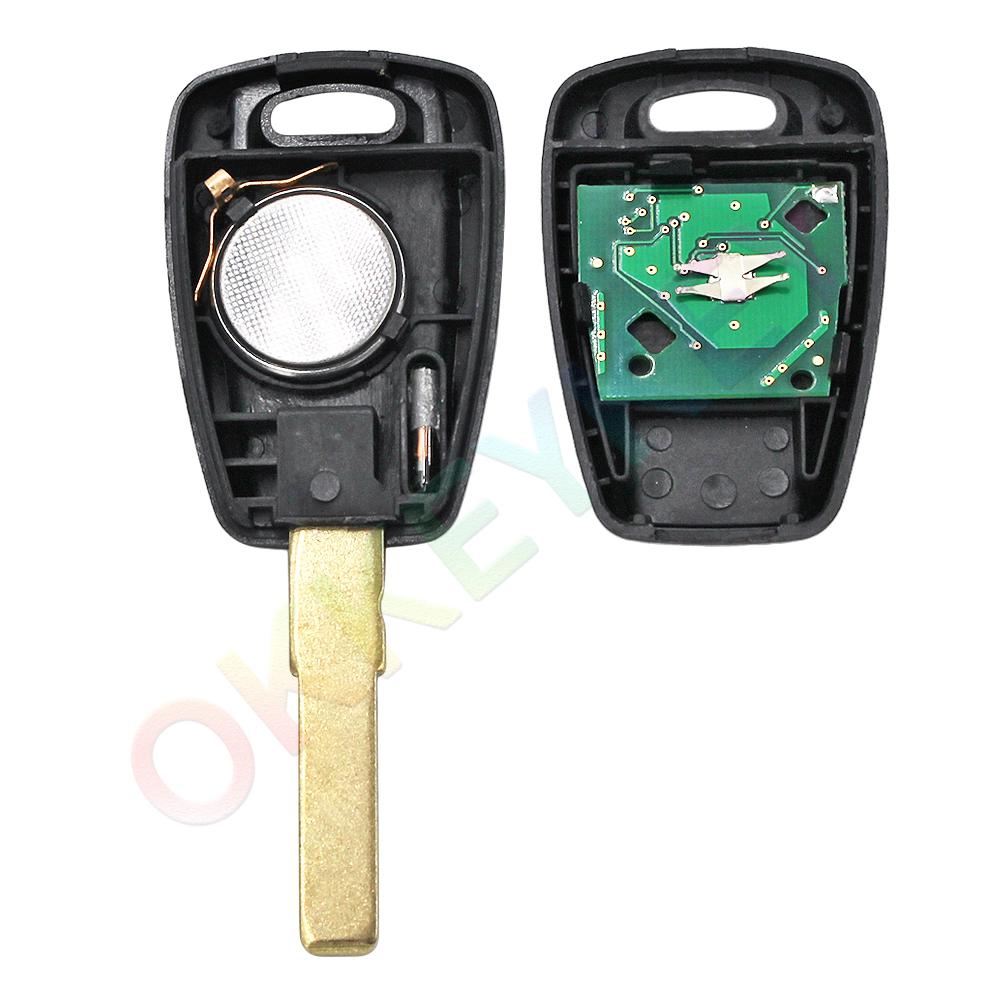 Ecusells 1 Button Remote Car Key Fob 433MHz with ID48 Chip for Fiat Doblo Albea Palio Punto 2005 2006 2007 2008 P/N: 71744151
