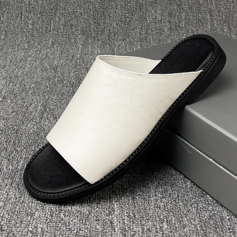 Men's Sandals 2025 New Summer Men's Shoes 47 Personalized Leather Beach Shoes Casual Roman Vietnamese Sandals Men 48