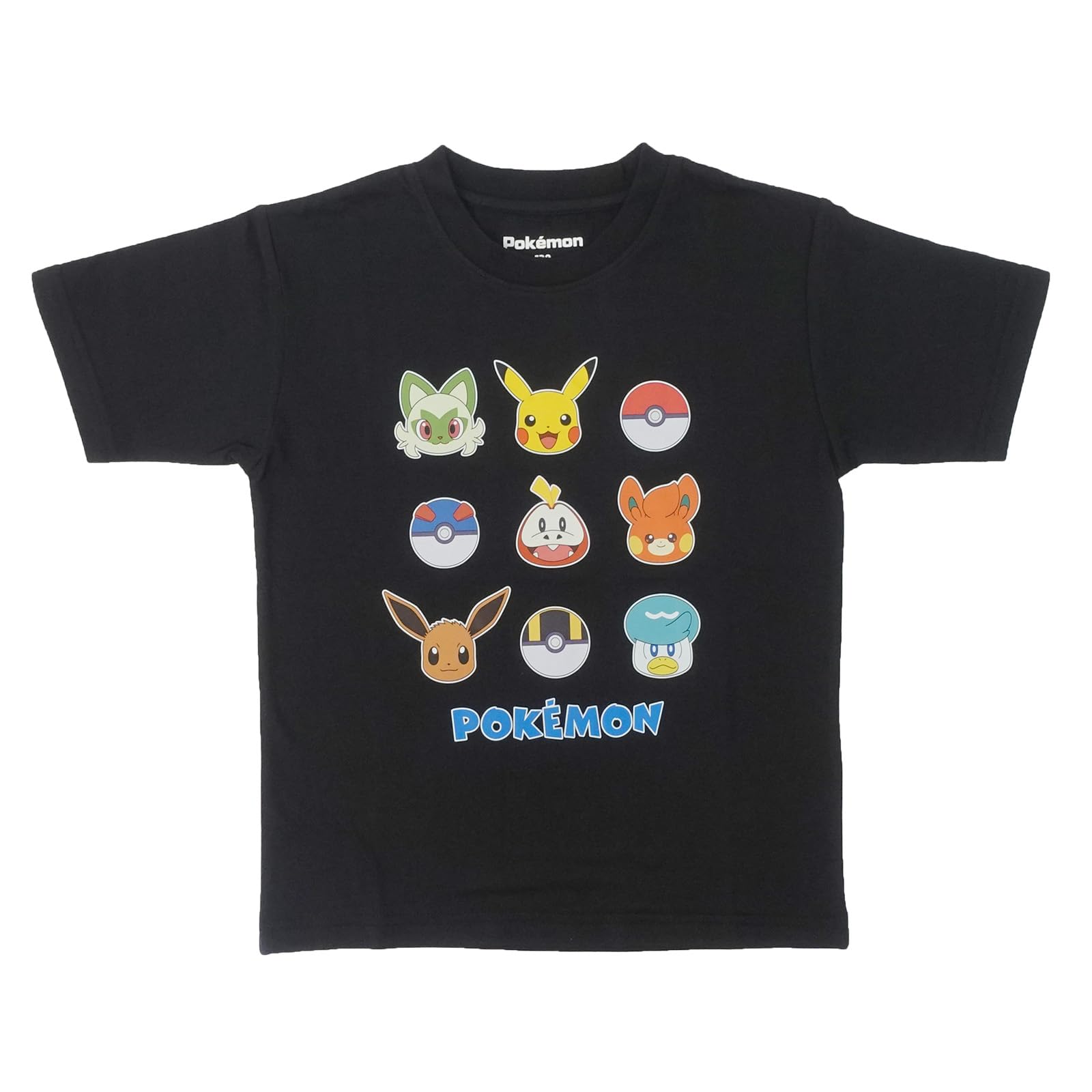 

Fineplus Short Sleeve Face Mosquito Repellent Pokémon T-Shirt, Moisture-Wicking, Quick-Drying, чёрный