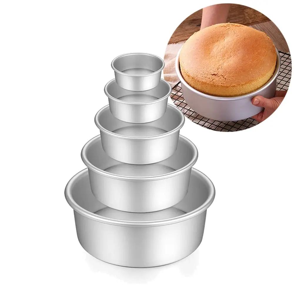 45678910 Inch Metal Round Cake Mold Aluminium Alloy Non-Stick Cake Pan Mousse Cake Tray Baking Tool