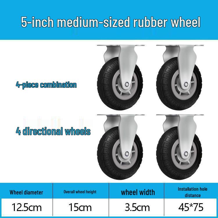 Heavy Duty Silent Swivel Caster Wheels (2-8 Inch) for Trolleys and Small Hand Trucks