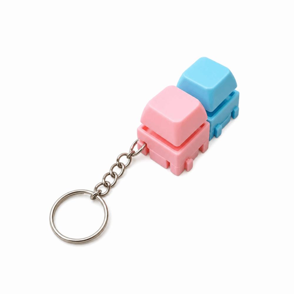 Keycap Button Mini Key Press Toy Portable Stress Relief Toy Keyboard Fidget Keychain Decompression