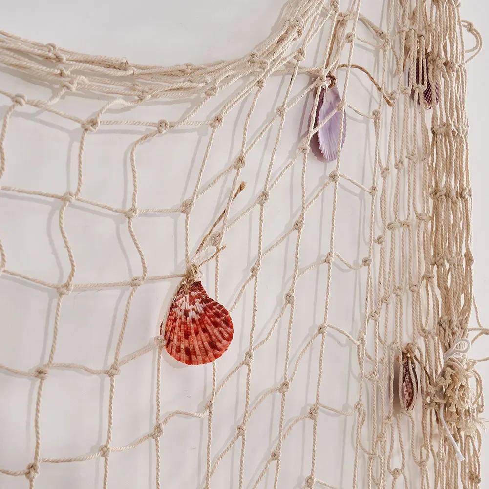 Beautifully Handcrafted With Shells Fish Net Decoration Craft Projects Note Package Content Decorative Background