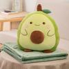 Multfunctional Flannel Cartoon Pillow Quilt Soft Comfortable Animal Pillow Blanket Stuffed Storage Design Nap Blanket Office