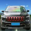 Auto Frontgrill Einsatz Netzgrill Abdeckung Zubehör für Jeep Cherokee 14+ Rot