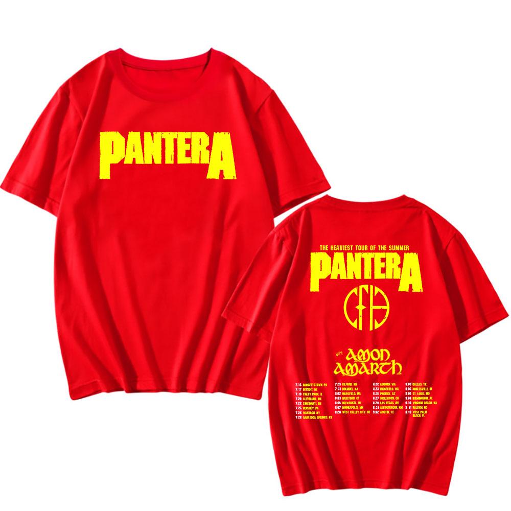 Pantera Nejtěžší turné léta 2025 Tričko Letní krátký rukáv Pánská trička Unisex Streetwear Grunge Rocková kapela Potisk Trička