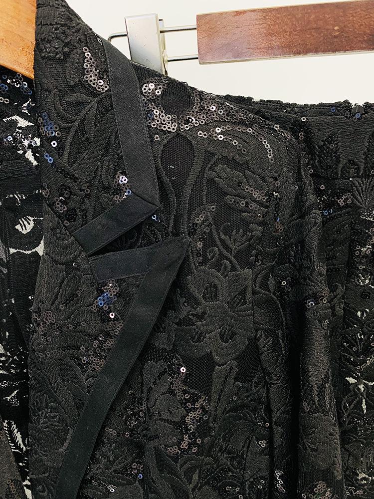 Completo e Pantaloni in Rete Ricamata con Paillettes di Alta Gamma - Collezione Primavera Inizio 2026