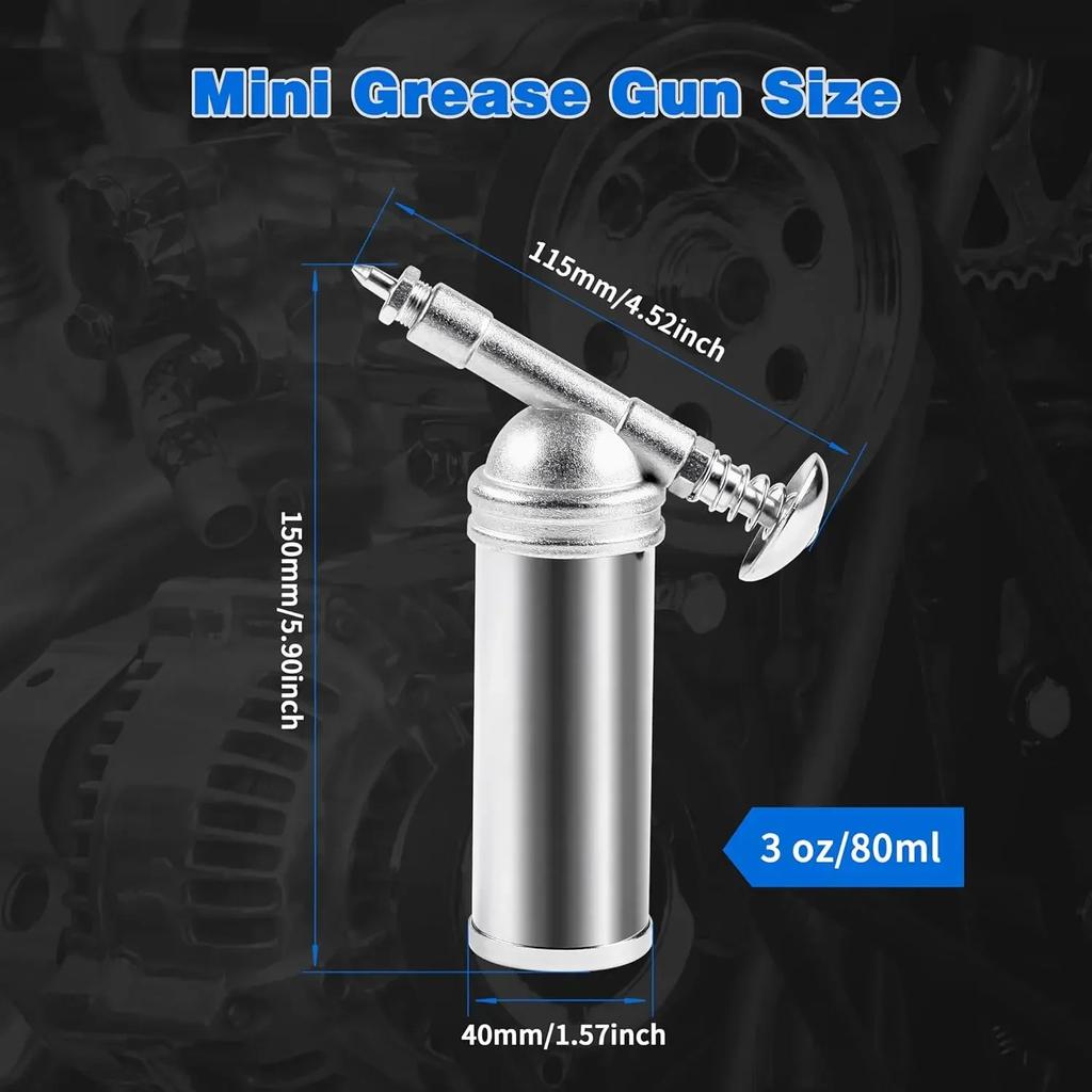 80cc Mini Manuelle Fettpresse 1000psi Ausgang Hochdruck Ölinjektor Handgehaltene Fettpresse Handgehaltene Ölmaschine Handwerkzeuge