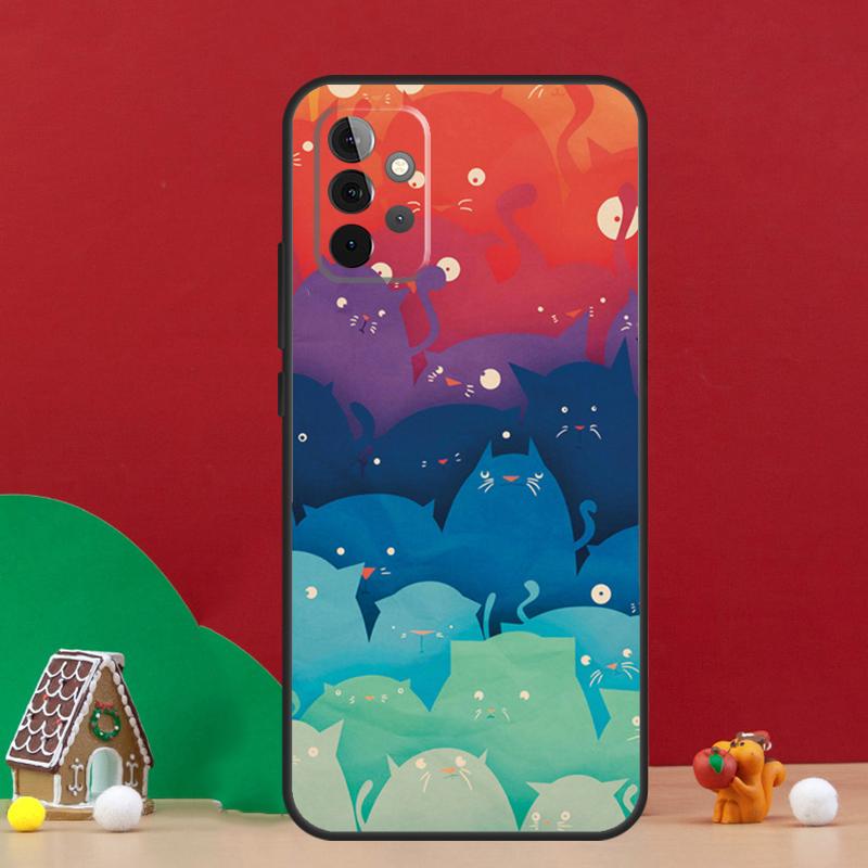 

Cute Cartoon Cats Collage Case For Samsung Galaxy A55 A52 A32 A12 A33 A06 A16 A26 A36 A56 A15 A53 A13 A34 A54 A14 A17 Samsung A32 5G