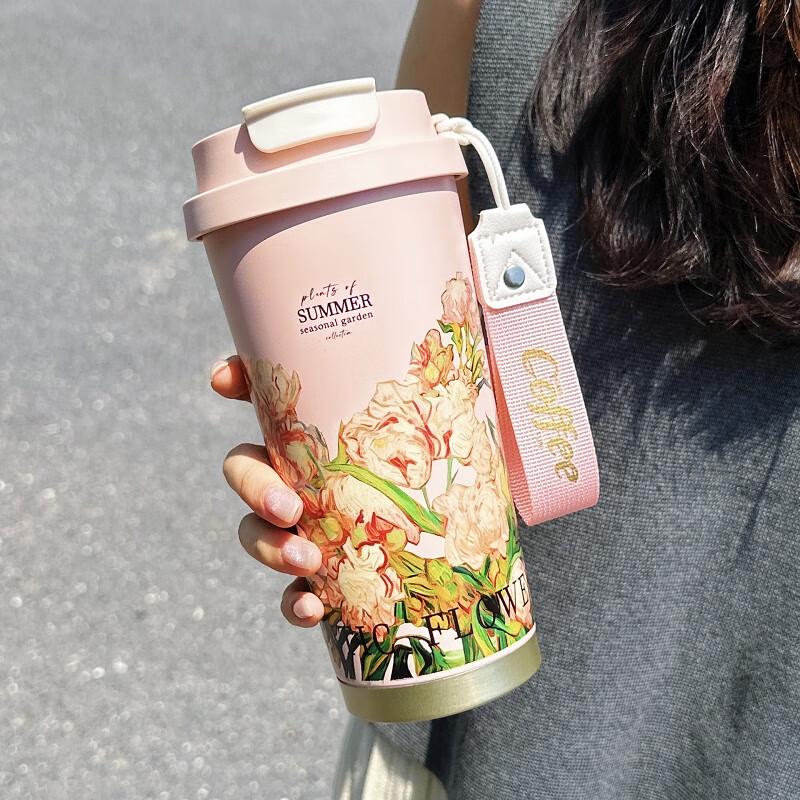 TLAKEHO 316 Stainless Steel Dual-Drink Insulated Coffee Cup