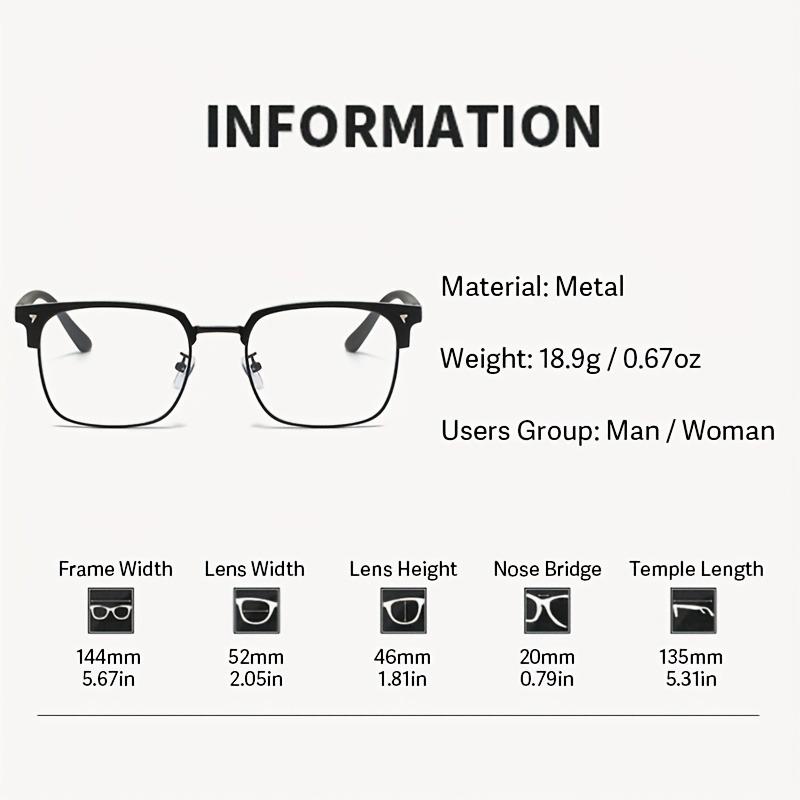 Y2K Preppy Style Fashion Browline Eyeglasses Uncharged Pochromic PC Lens for Men Women Fishing Driving Camping Holiday