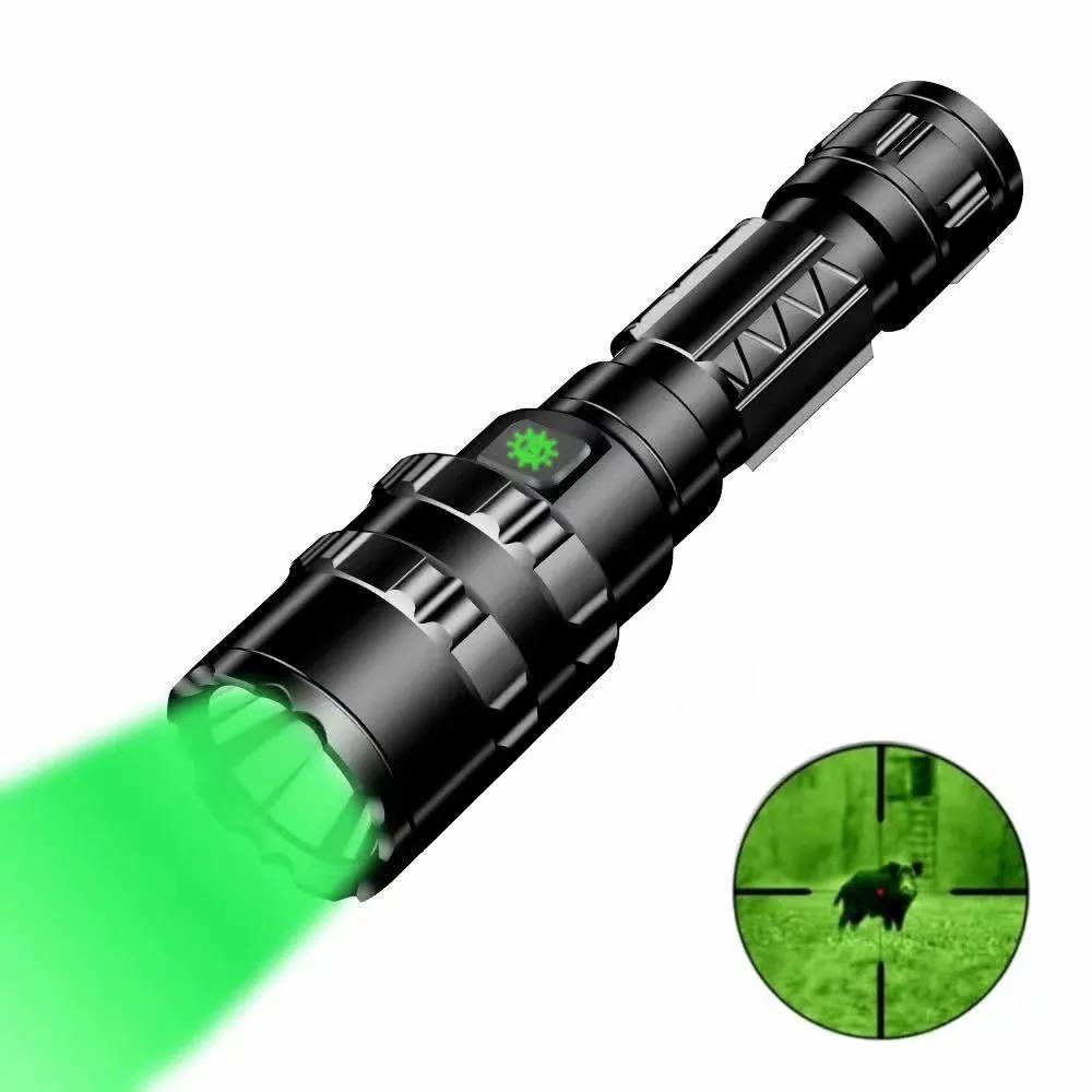 Hunting Under-barrel Tactical Flashlight. Green Light.