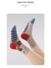Kids' Seamless Cartoon Animal Color Block Mid-Calf Cotton Socks for Autumn & Winter Sports