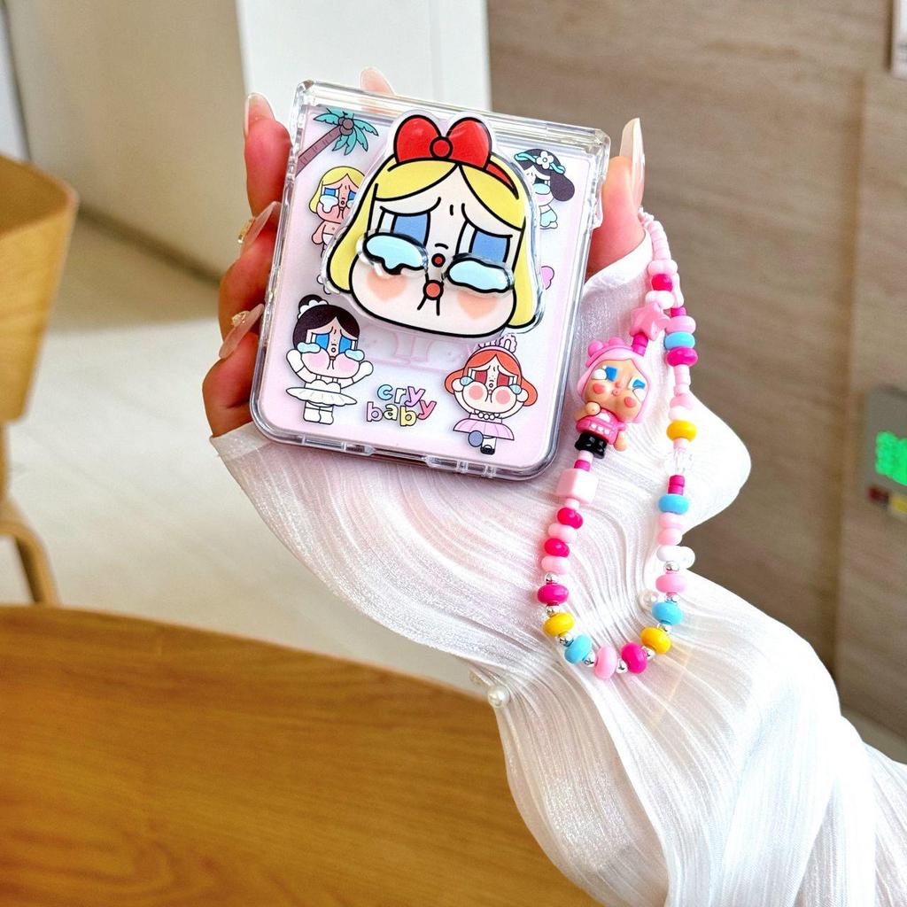 Samsung Z Flip7 Crying Baby Protective Case for Women – Anti-Drop, Creative Design for Fold 4 & Flip 3