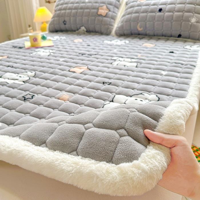 Materac bawełniany Milk Velvet do użytku domowego, materac zimowy Coral Velvet zapewniający ciepło i zagęszczenie