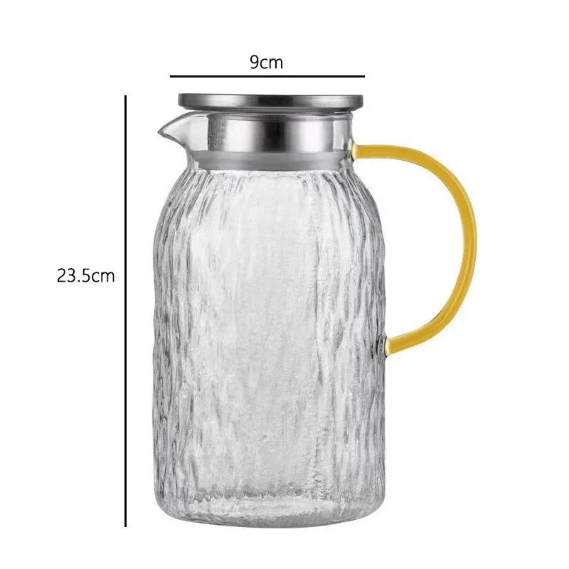 Cold Kettle with Handle Water Bottle Home Beverage Pot Large Capacity Cold Brewing Pot Exquisite Glassware Kitchen Accessories