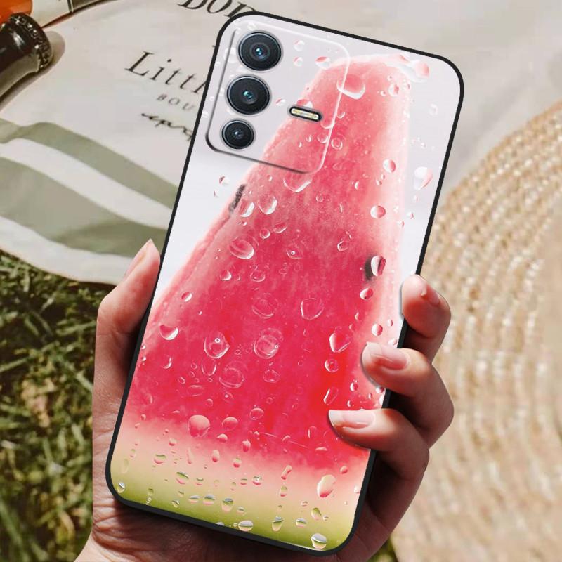 Für vivo V23 5G Hülle V2130 Weiche TPU Silikon Handyhülle Für vivo V23 5G Hüllen Schwarzer Bumper V 23 Funda für vivoV23 Coque Shell