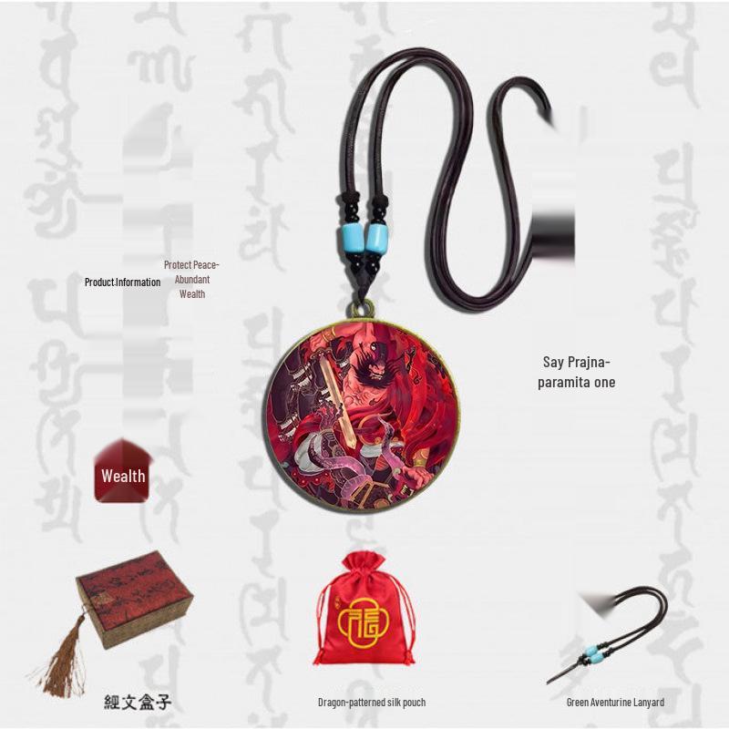 

40mm Single-Sided Round Time Gem Alloy Pendant Keychain Jewelry Set Single Pendant