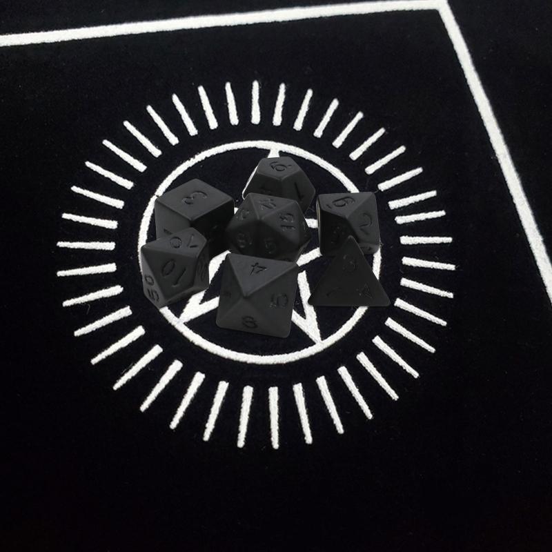 7x Polyhedral Multi Faces Acrylic Dices Game Props Educational Toy Digital Dices